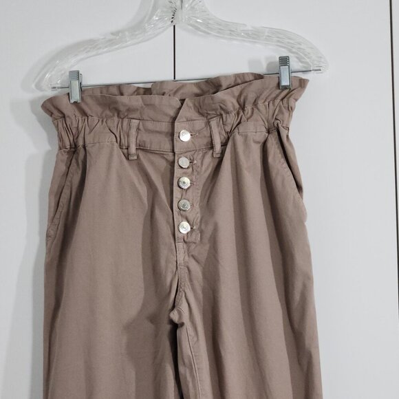 Veronica Beard Tedi Elastic Waist/Hem Pant Tapered Leg High Rise Size 27/4 Khaki - Picture 4 of 11